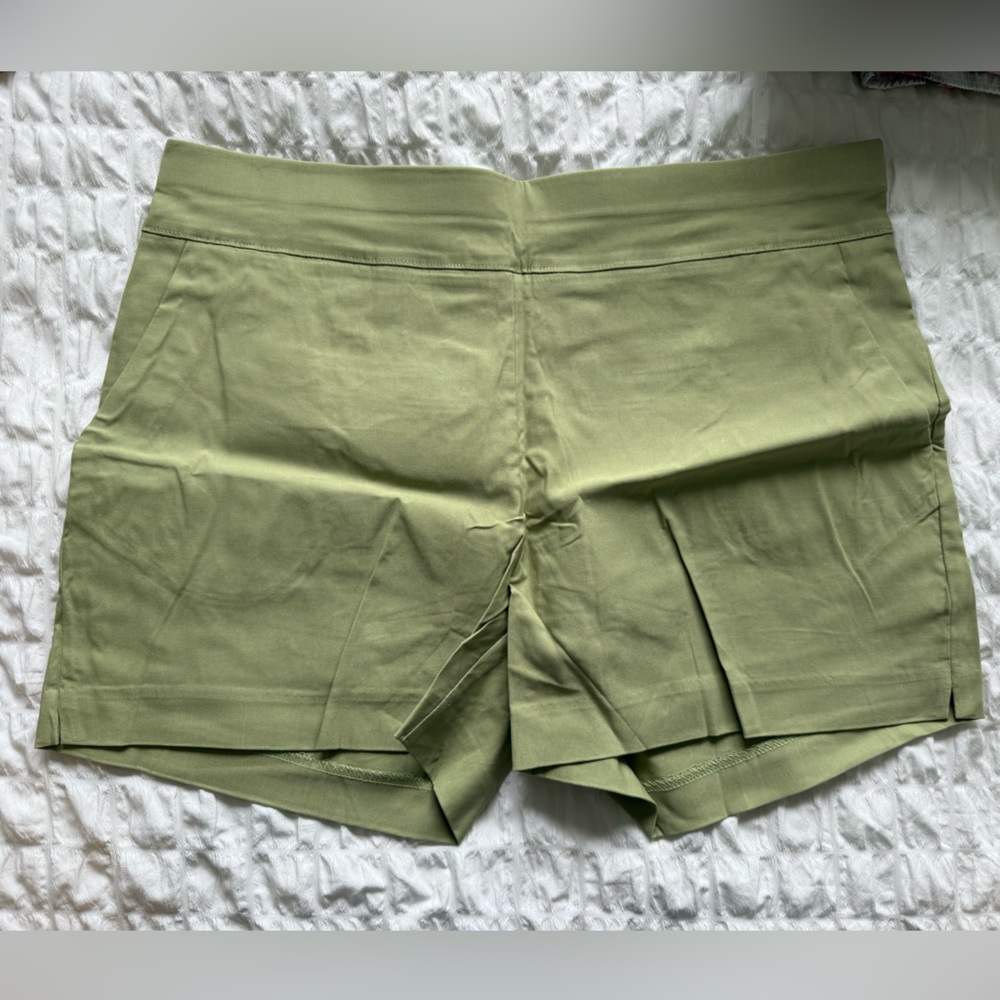 JAMfit Women's Chino Shorts-4"Inseam, High Waisted,Elastic w/ 2 Front Po…